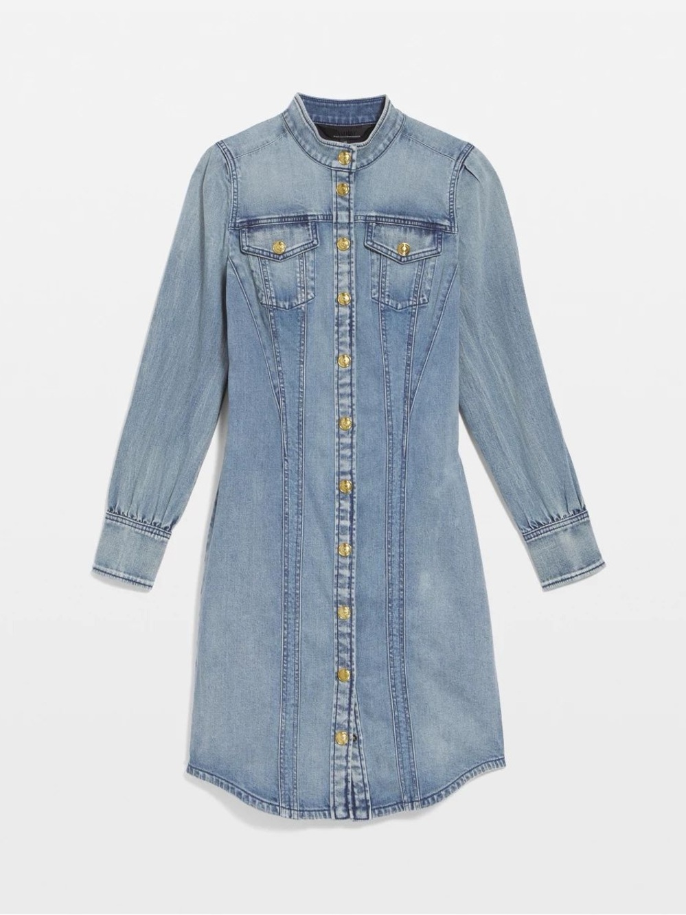 White House Black Market Long Sleeve Denim Shirt Dress Size 6